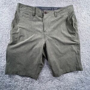7 DIAMONDS Velocity Performance Shorts‎ Men's Size 34 Green Stretch Golf Casual